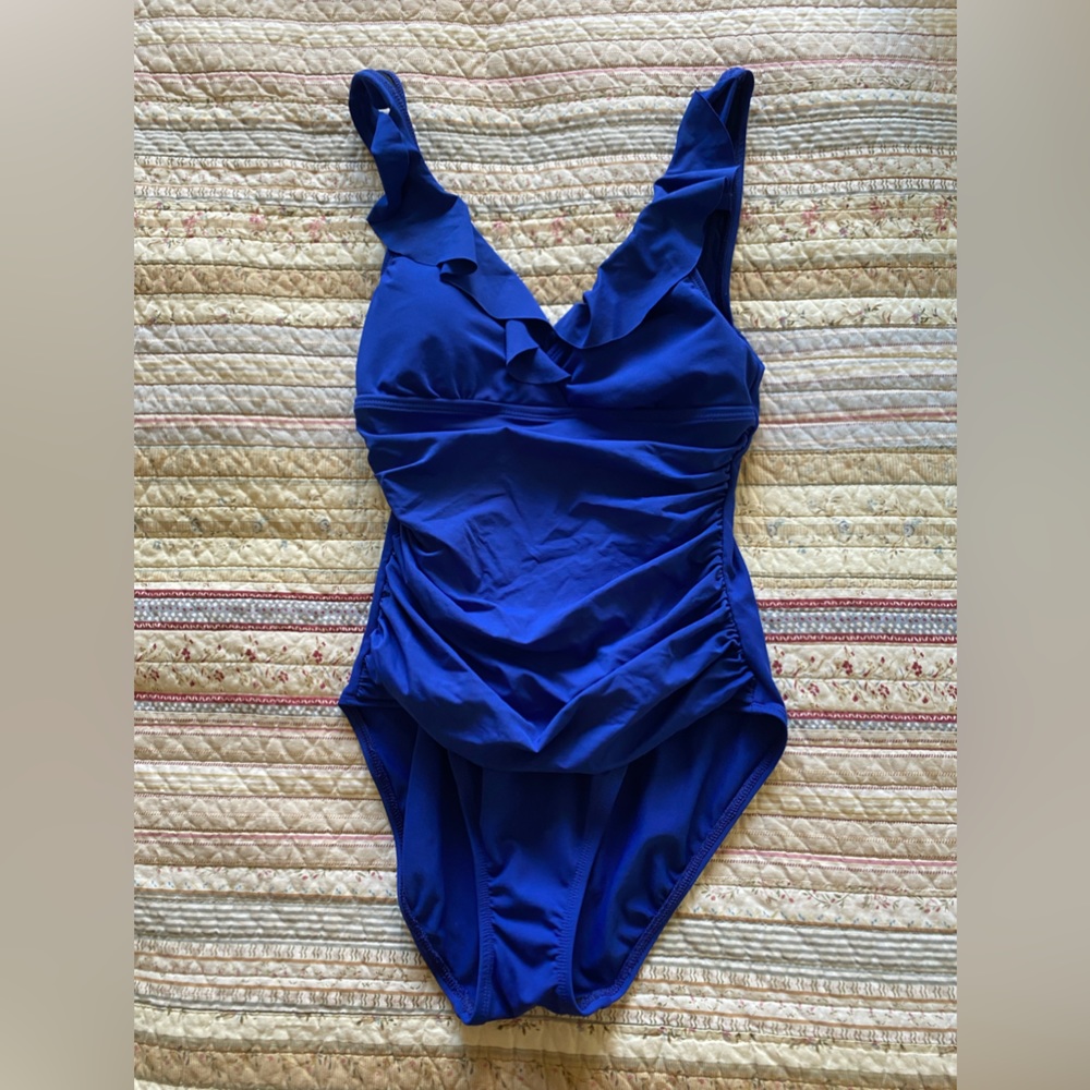 NWOT Chaps blue bathing suit size 10